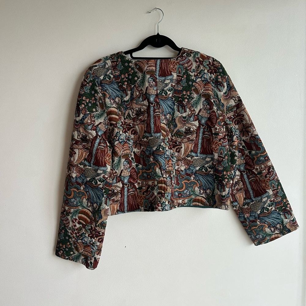 Vintage tapestry Christmas jacket - Picture 5 of 7